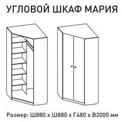 Шкаф угловой Мария 880*880 (ЛДСП 1 кат.) в Тавде - tavda.mebel24.online | фото 2