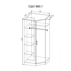 СОФИ СШУ860.1 Шкаф угловой в Тавде - tavda.mebel24.online | фото 2