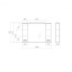 Шкаф-зеркало Cube 100 Эл. Домино (DC5013HZ) в Тавде - tavda.mebel24.online | фото 2