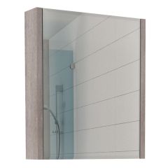 Шкаф-зеркало Quadro 60 Дуб серый левый/правый Домино (DQ1702HZ) в Тавде - tavda.mebel24.online | фото 1