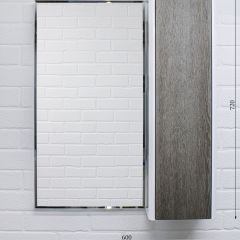 Шкаф-зеркало Uno 60 Дуб серый левый/правый Домино (DU1503HZ) в Тавде - tavda.mebel24.online | фото 7