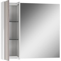Шкаф-зеркало Uno 80 Дуб серый левый/правый Домино (DU1504HZ) в Тавде - tavda.mebel24.online | фото 4