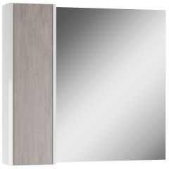 Шкаф-зеркало Uno 80 Дуб серый левый/правый Домино (DU1504HZ) в Тавде - tavda.mebel24.online | фото 6