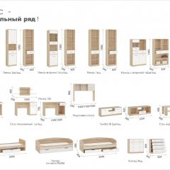 Система Стелс Стол письменный 100 2ящ Дуб сонома/Белый в Тавде - tavda.mebel24.online | фото 4