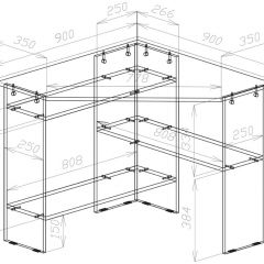 Стол письменный СП-2 (угловой) белый в Тавде - tavda.mebel24.online | фото 3