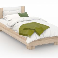 Спальня Аврора Кровать 120 со встроенным основанием под матрас Дуб сонома/Белый в Тавде - tavda.mebel24.online | фото
