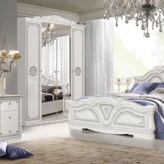 Спальня Грация (комплект 4 дв.) белый/серебро в Тавде - tavda.mebel24.online | фото