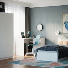 МОРИ Спальный гарнитур (белый) в Тавде - tavda.mebel24.online | фото 4