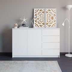 МОРИ Спальный гарнитур (белый) в Тавде - tavda.mebel24.online | фото 14
