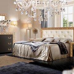 Спальный гарнитур Тиффани Premium черная/золото в Тавде - tavda.mebel24.online | фото 3