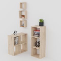 Стеллаж 3 секции (дуб сонома) в Тавде - tavda.mebel24.online | фото 4