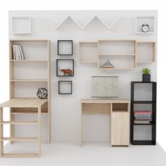 Стеллаж Элемент-1 (дуб сонома) в Тавде - tavda.mebel24.online | фото 4