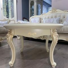 Стол журнальный круглый Мона Лиза (крем) в Тавде - tavda.mebel24.online | фото 3