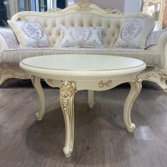 Стол журнальный круглый Мона Лиза (крем) в Тавде - tavda.mebel24.online | фото 4