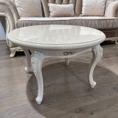 Стол журнальный круглый Патрисия (крем корень глянец) в Тавде - tavda.mebel24.online | фото 5