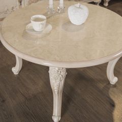 Стол журнальный круглый Патрисия (крем корень глянец) в Тавде - tavda.mebel24.online | фото 2