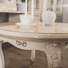 Стол журнальный круглый Патрисия (крем корень глянец) в Тавде - tavda.mebel24.online | фото 3