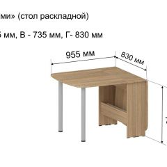 Стол-книжка раздвижной "Оригами" в Тавде - tavda.mebel24.online | фото 5