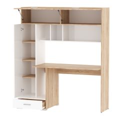 Стол компьютерный ПКС-1 (дуб сонома/белый глянец) в Тавде - tavda.mebel24.online | фото 3