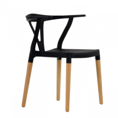 Стул Barneo N-218 Wishbone интерьерный кухонный черный в Тавде - tavda.mebel24.online | фото