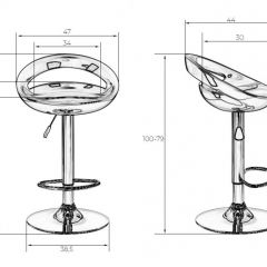 Стул барный DOBRIN DISCO LM-1010 (белый) в Тавде - tavda.mebel24.online | фото 2
