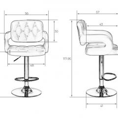 Стул барный DOBRIN TIESTO LM-3460 (красный) в Тавде - tavda.mebel24.online | фото 3