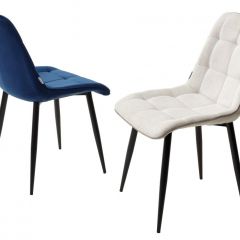 Стул CHIC BLUVEL-86 NAVY BLUE / черный каркас М-City в Тавде - tavda.mebel24.online | фото 2