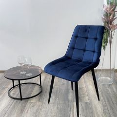 Стул CHIC BLUVEL-86 NAVY BLUE / черный каркас М-City в Тавде - tavda.mebel24.online | фото 5