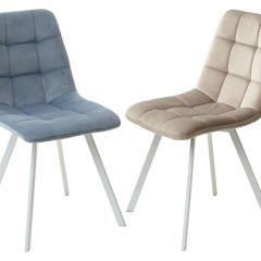 Стул CHILLI SQUARE G108-56 пудровый синий, велюр/ белый каркас М-City в Тавде - tavda.mebel24.online | фото 3