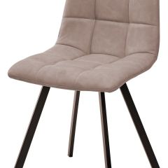 Стул CHILLI SQUARE RU-09 серо-бежевый винтаж, PU / черный каркас М-City в Тавде - tavda.mebel24.online | фото