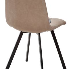 Стул CHILLI SQUARE RU-09 серо-бежевый винтаж, PU / черный каркас М-City в Тавде - tavda.mebel24.online | фото 3