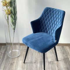 Стул HERMAN 360 град. СИНИЙ #29, велюр / черный каркас М-City в Тавде - tavda.mebel24.online | фото