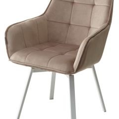 Стул MAVERICK 360 град. поворот. BLUVEL-40 BEIGE/ белый каркас, М-City в Тавде - tavda.mebel24.online | фото