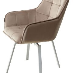 Стул MAVERICK 360 град. поворот. BLUVEL-40 BEIGE/ белый каркас, М-City в Тавде - tavda.mebel24.online | фото 8