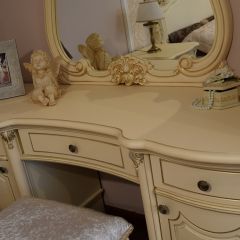 Туалетный стол + Зеркало Мона Лиза (крем) в Тавде - tavda.mebel24.online | фото 5