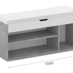 Тумба для обуви Аризона с нишей Ателье светлый/Белый (Вайт) в Тавде - tavda.mebel24.online | фото 2
