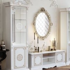 Тумба ТВ (12.301) Грация (белый/золото) в Тавде - tavda.mebel24.online | фото 2
