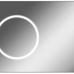 Зеркало Eclipse 100 black с подсветкой Sansa (SE1032Z) в Тавде - tavda.mebel24.online | фото