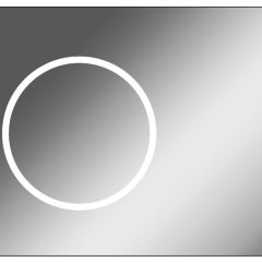 Зеркало Eclipse 90 black с подсветкой Sansa (SE1031Z) в Тавде - tavda.mebel24.online | фото