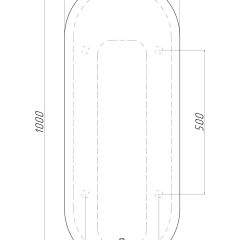 Зеркало Кито 1000х400 с подсветкой Домино (GL7047Z) в Тавде - tavda.mebel24.online | фото 2