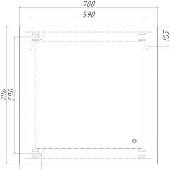 Зеркало Минск 700х700 с подсветкой Домино (GL7039Z) в Тавде - tavda.mebel24.online | фото 8