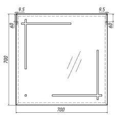 Зеркало Ray 70 black с подсветкой Sansa (SR1038Z) в Тавде - tavda.mebel24.online | фото 6