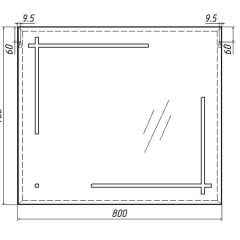 Зеркало Ray 80 black с подсветкой Sansa (SR1037Z) в Тавде - tavda.mebel24.online | фото 7