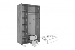 АДАМ Спальный гарнитур (модульный) графит в Тавде - tavda.mebel24.online | фото 19