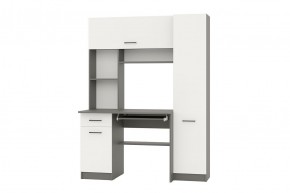 АЛЬФА Стол рабочий (графит/белый) в Тавде - tavda.mebel24.online | фото 1