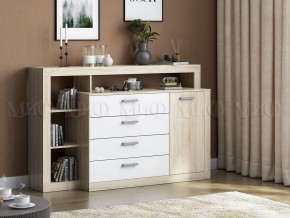 Ангара Комод (Белый глянец/Сонома) в Тавде - tavda.mebel24.online | фото 2