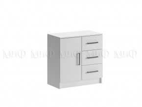БАСЯ Комод с 3-мя ящиками, дверью (белый) в Тавде - tavda.mebel24.online | фото
