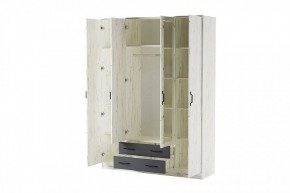 БЕАТРИС Шкаф Квадро (дуб крафт белый/антрацит) в Тавде - tavda.mebel24.online | фото 2