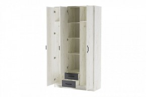 БЕАТРИС Шкаф Трио (дуб крафт белый/антрацит) в Тавде - tavda.mebel24.online | фото 2