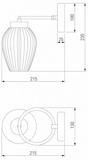 Бра Eurosvet Alva 30184/1 латунь в Тавде - tavda.mebel24.online | фото 3